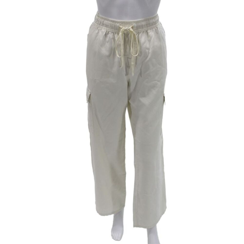Sanctuary Women Ivory Cargo Pants Drawstring Inseam 27in Size M